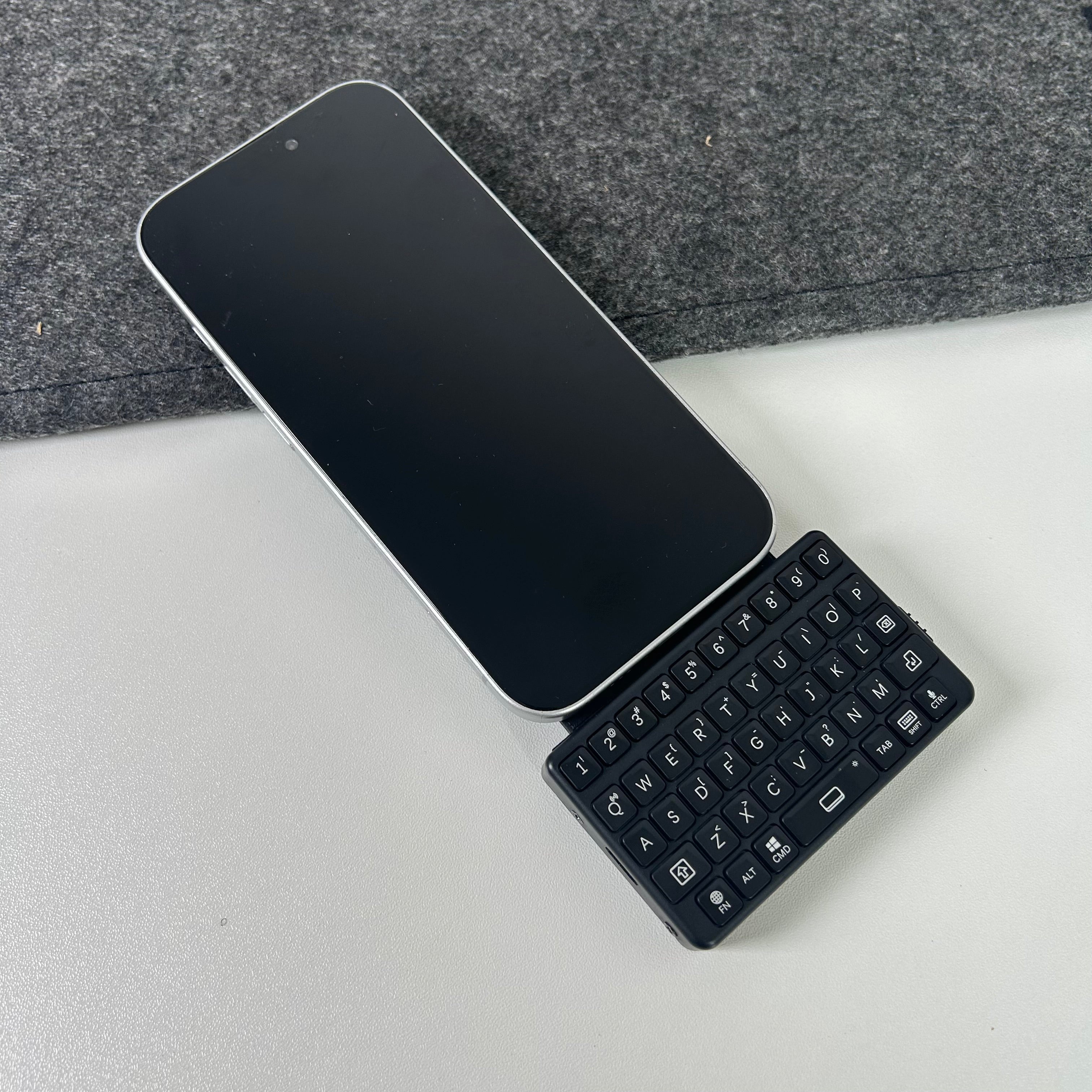 EXKnight Magnetic Keyboard for iPhone (MagSafe-Compatible) – Wireless Mini Keyboard with 3D Printed Magnetic Backplate, Clicky Dome Switch Typing Feel