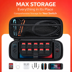 Custom Texture UV Print Carrying Case for Switch 2 - Meowseverywhere