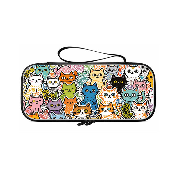 Custom Texture UV Print Carrying Case for Switch 2 - Meowseverywhere