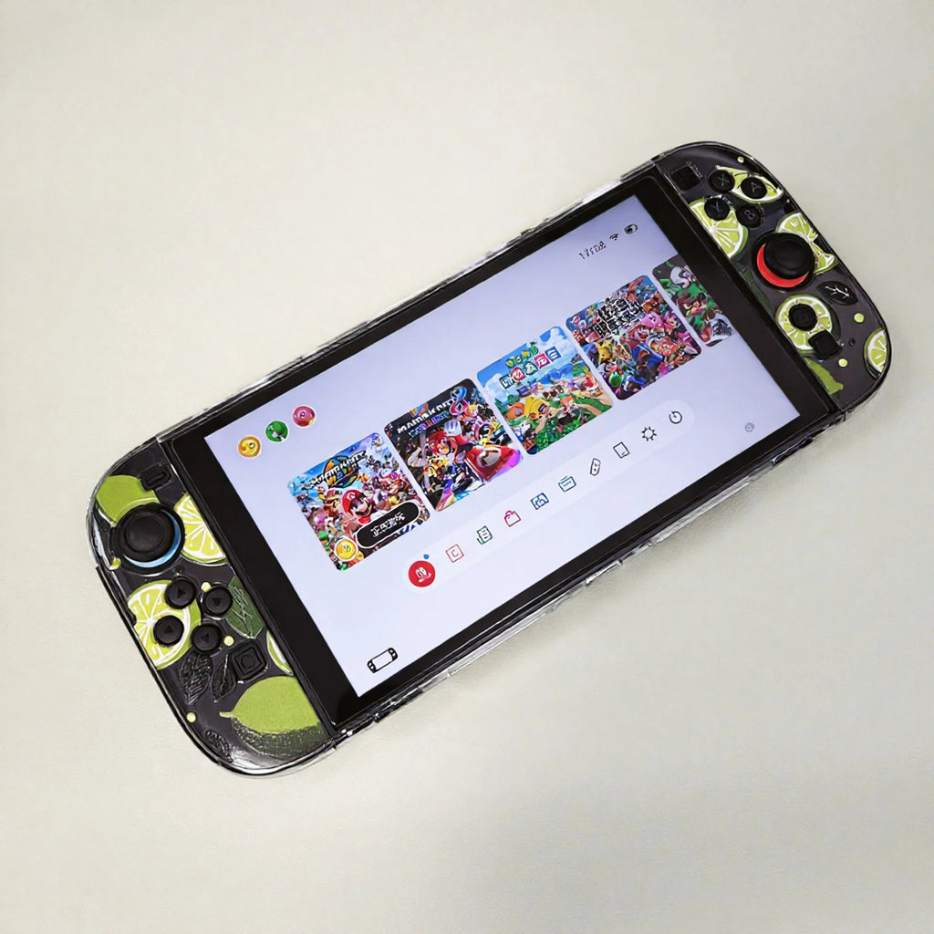 Texture UV Print Plastic Slim Case for Switch 2 - Lemon
