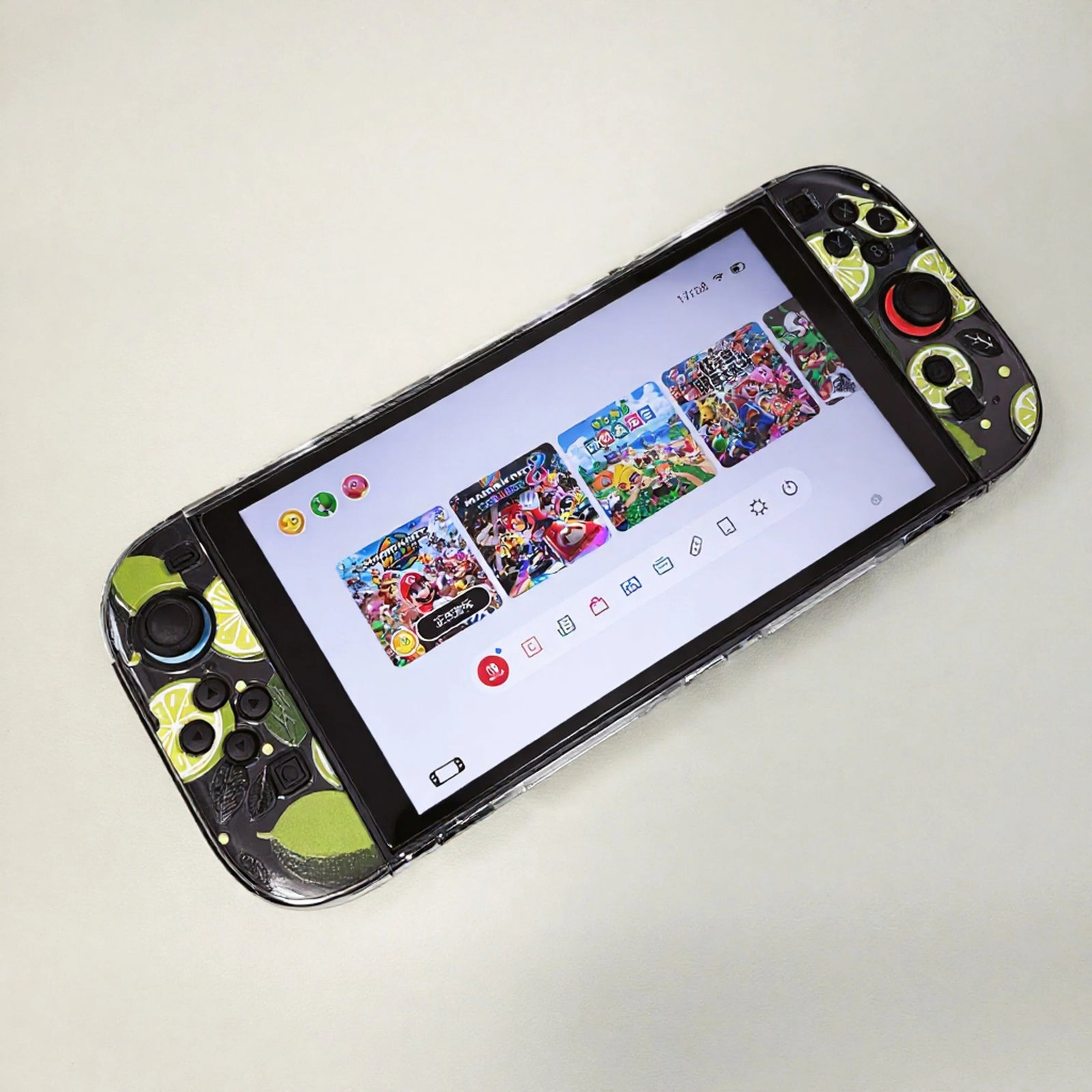 Texture UV Print Plastic Slim Case for Switch 2 - Lemon