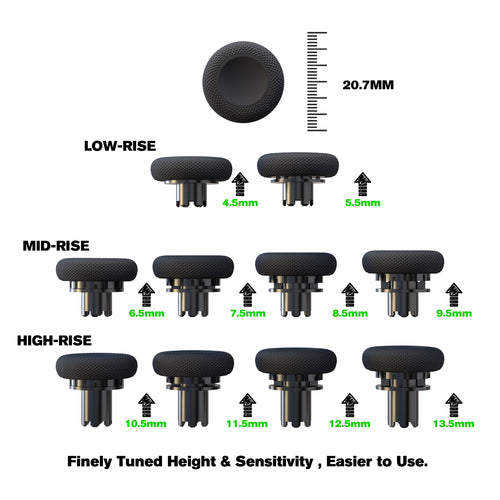EXknight Controller Freaks, Height Adjust Thumbstick Grips for PS5 DualSense Edge Controller (3 PACK)