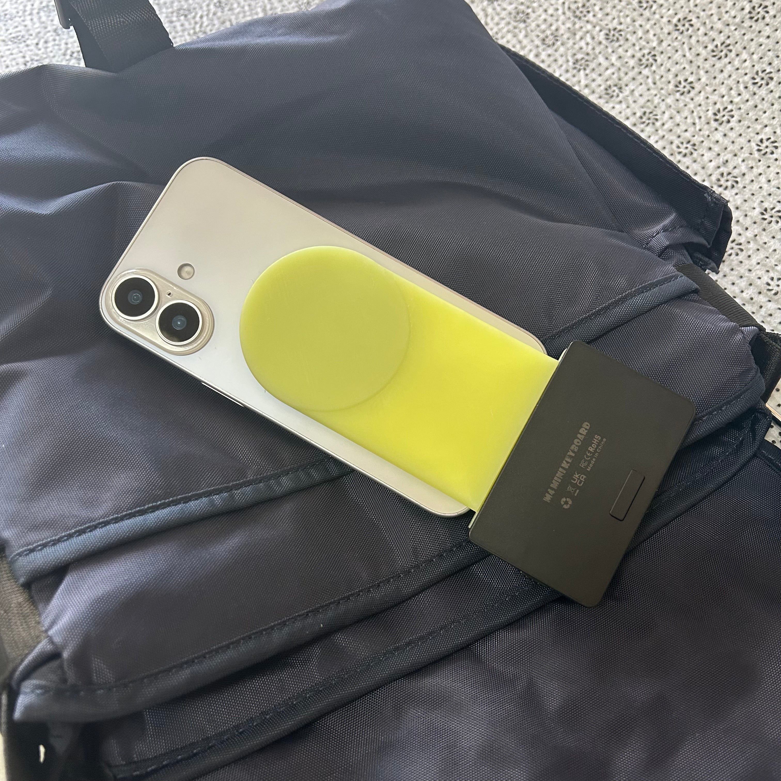 EXknight Mini Keyboard & 3D Printed MagSafe Plate for iPhone Series