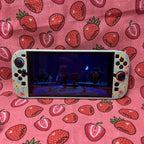 Texture UV Print Plastic Slim Case for Switch 2 - Meow in Bloom